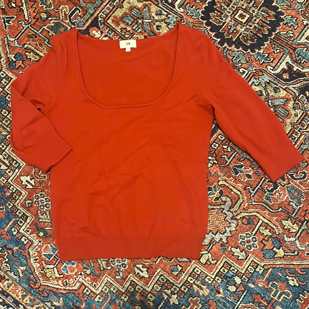 LPA square neck sweater